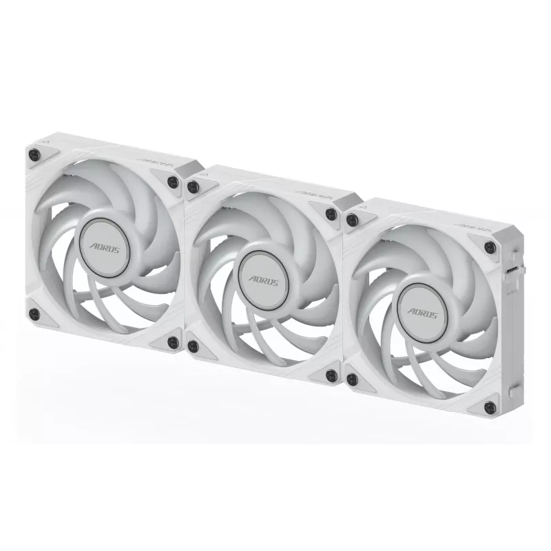 Ventiladores de caja Gigabyte AORUS EZ CHAIN FAN 120 ICE, pack de 3, 120 mm, blancos, GP-ECFAN1203 ICE