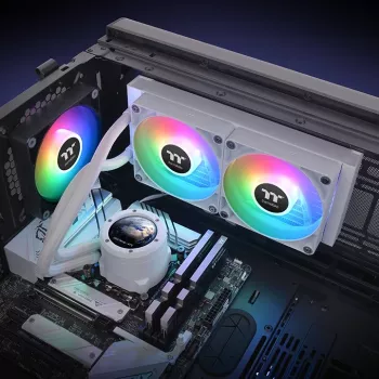 THERMALTAKE Refrigeración líquida – TH240 V2 Ultra ARGB Sync All-In-One refrigeración líquida – White Edition
