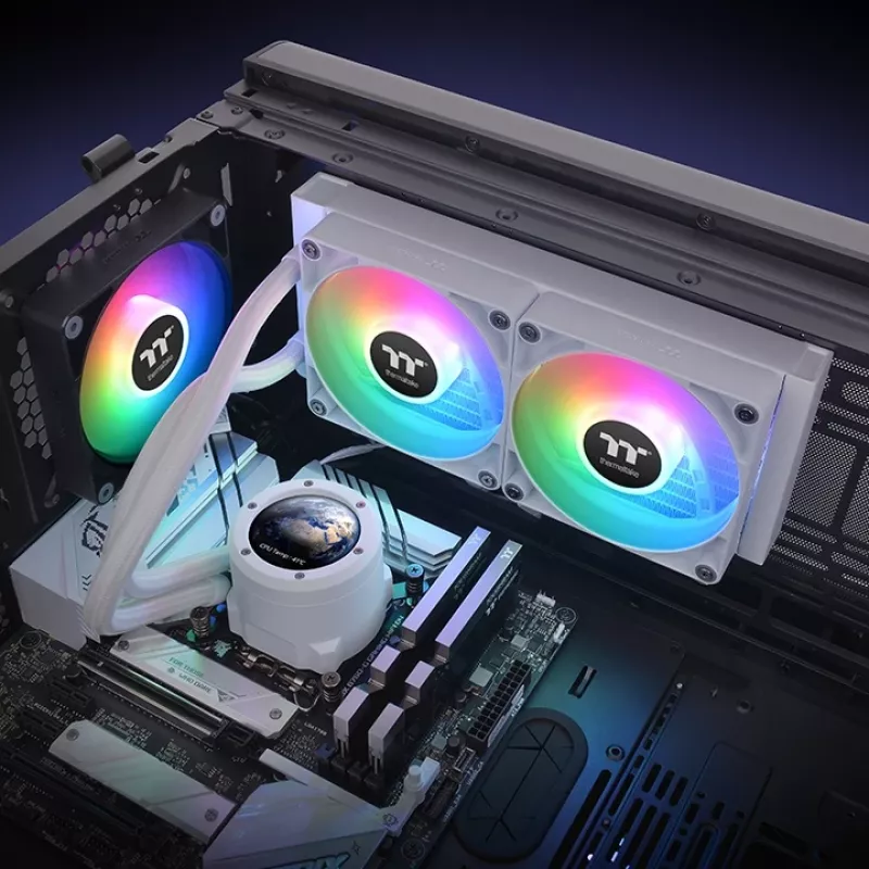 THERMALTAKE Refrigeración líquida – TH240 V2 Ultra ARGB Sync All-In-One refrigeración líquida – White Edition