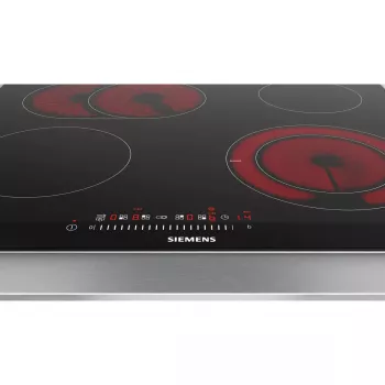 Siemens ET675FNP1E placa de cocina negra, acero inoxidable placa vitrocerámica de encimera 4 zona(s)