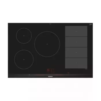 Siemens EX875LVC1E Placa de cocina negra, acero inoxidable integrable de inducción 5 zonas