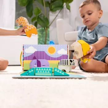 Set de construcción Spin Master Melissa & Doug Blockables Safari set de juego – figuras y bloques apilables