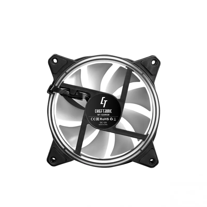 Sistema de refrigeración para PC Chieftec NF-1225RGB ventilador de caja de PC 12 cm Negro 1 ud.