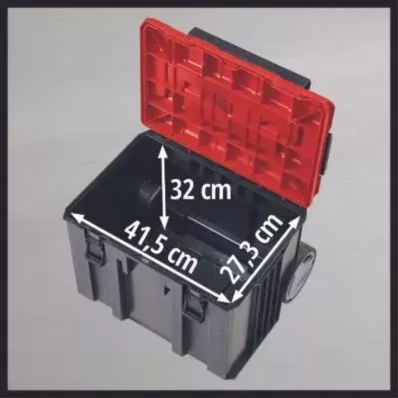 Maletín de herramientas Einhell E-Case L polipropileno Negro Rojo 41.5x27.3x32 cm