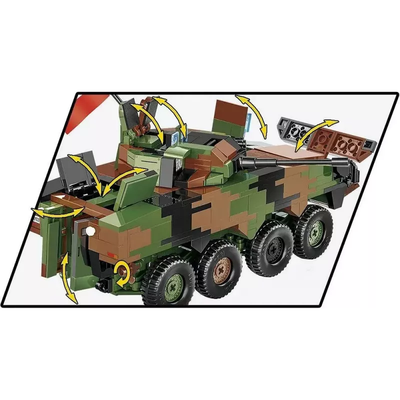 Set de construcción Cobi Armed Forces KTO Rosomak 2 en 1 (COBI-2629)