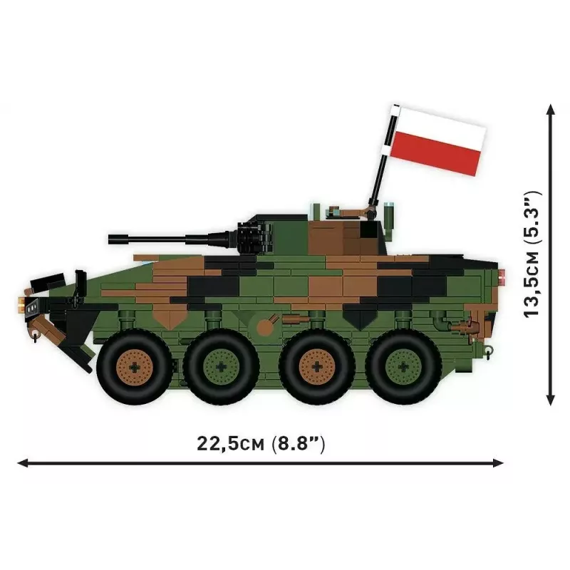 Set de construcción Cobi Armed Forces KTO Rosomak 2 en 1 (COBI-2629)
