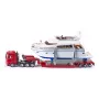 Siku transporte especial con yate, modelo de transporte especial, premontado, 1:87, niño/niña, 3 años, 99 años