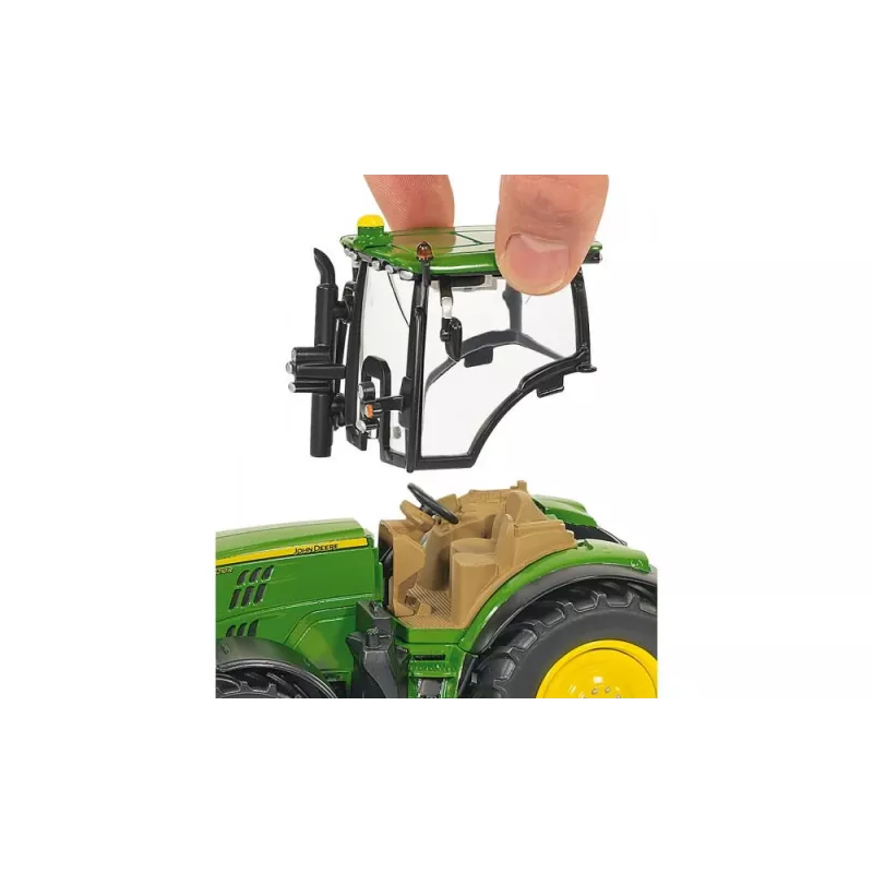 Siku John Deere 6210R, modelo de tractor, 3 años, metal, plástico, negro, verde