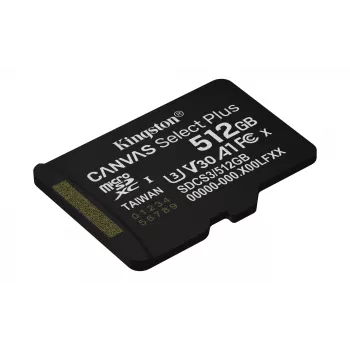 Kingston Technology 512GB micSDXC Canvas Select Plus Gen3 150R A1 pack individual sin ADP