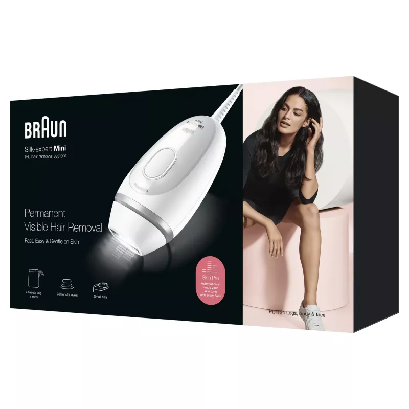Depiladora Braun Silk-expert Mini PL1124 luz pulsada intensa IPL blanco