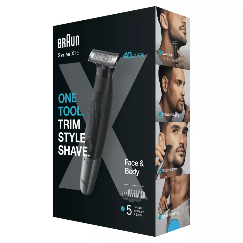 Recortadora híbrida de cara y cuerpo Braun XT5100 Series X