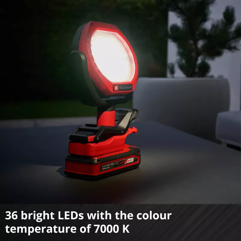 Lámpara exterior a batería EINHELL GC-OL 18/1500 Li-Solo — luminaria LED, batería y cargador no incluidos