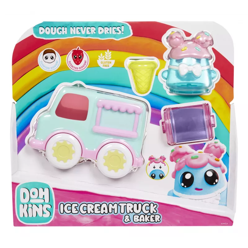 MGA Entertainment DohKins 123071-EUC camión de helados y panadero, set de juego de plastilina, a partir de 3 años