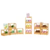 Miniverse Spaces pack de muebles en PDQ, café, 8 años, multicolor, plástico