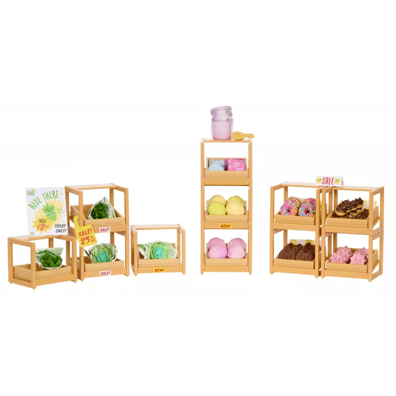 Miniverse Spaces pack de muebles en PDQ, café, 8 años, multicolor, plástico