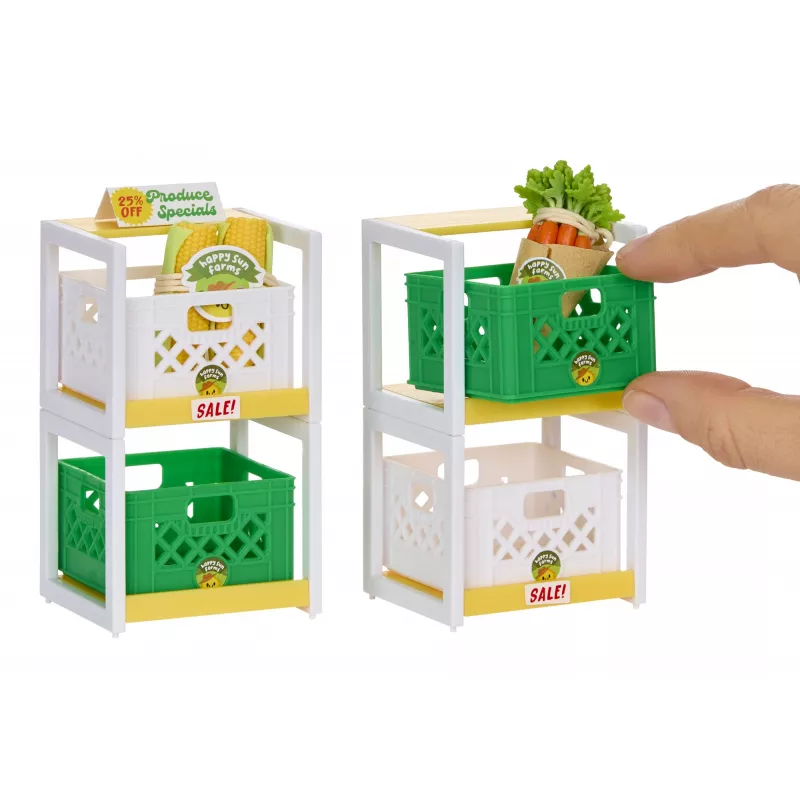 Miniverse Spaces pack de muebles en PDQ, café, 8 años, multicolor, plástico