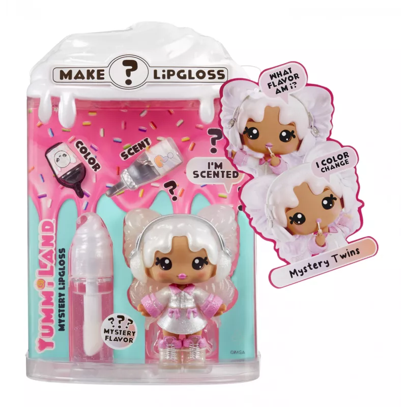 MGA Entertainment Yummiland muñeca con brillo de labios Serie 2 – Mystery Chase 2 (Neopolitan/Avery Ice Cream)