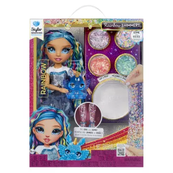Rainbow High Rainbow Shimmers con slime muñeca de moda - Skyler (azul)