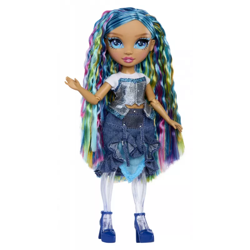 Rainbow High Rainbow Shimmers con slime muñeca de moda - Skyler (azul)