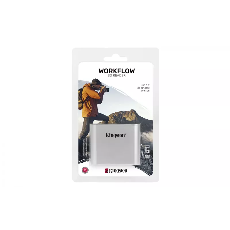 Kingston Technology USB3.2 Gen1 Workflow Dual-Slot SDHC/SDXC UHS-II lector de tarjetas
