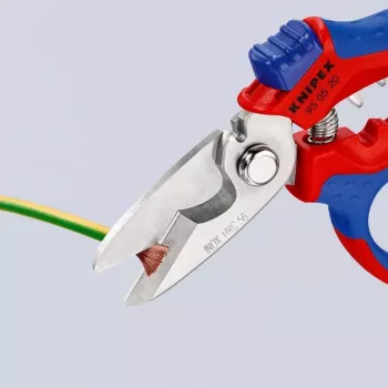 Alicate Knipex 95 05 20 SB acero inoxidable mango de plástico azul rojo