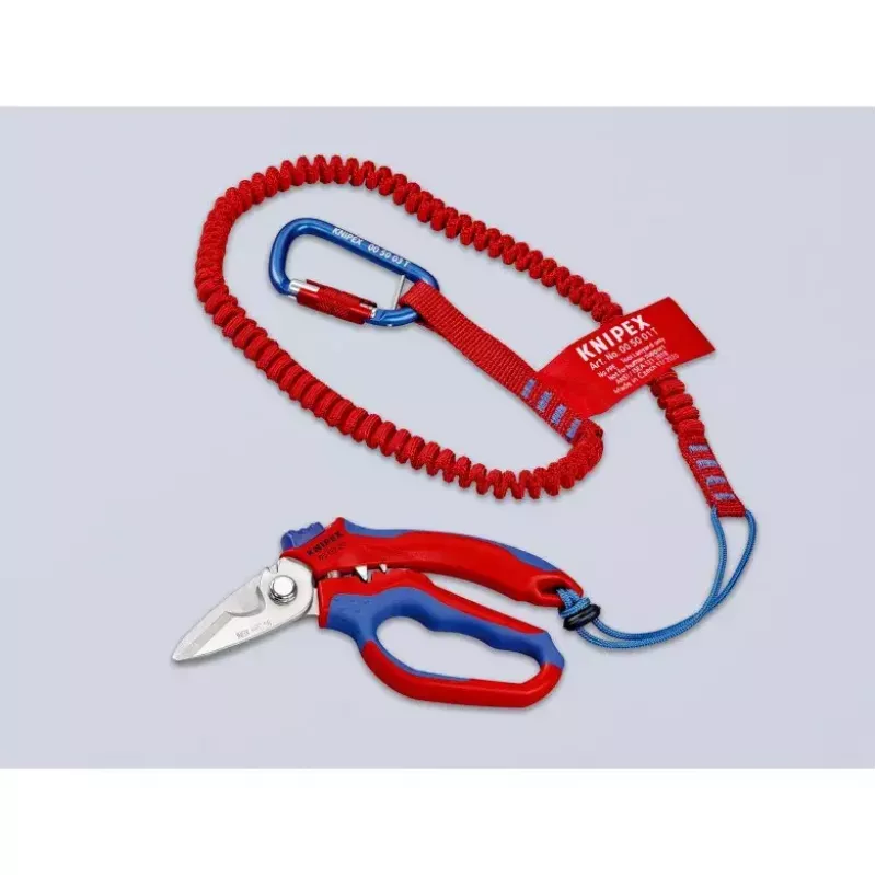 Alicate Knipex 95 05 20 SB acero inoxidable mango de plástico azul rojo