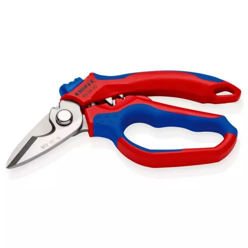 Alicate Knipex 95 05 20 SB acero inoxidable mango de plástico azul rojo