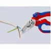 Alicate Knipex 95 05 20 SB acero inoxidable mango de plástico azul rojo