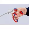 Alicate Knipex 95 05 20 SB acero inoxidable mango de plástico azul rojo