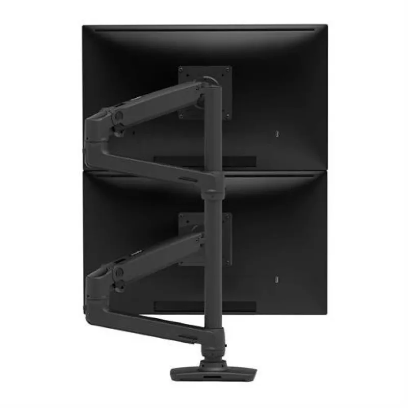 ERGOTRON LX brazo de apilamiento doble, barra alta (negro mate)