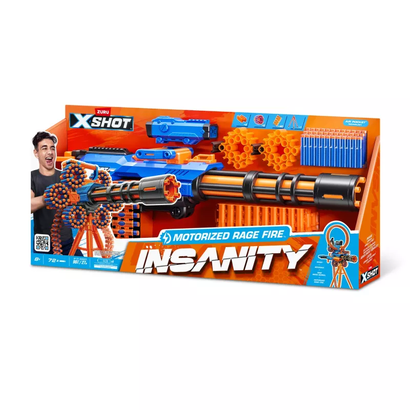 XSHOT Insanity Motorized Rage Fire (72 dardos) ZURU
