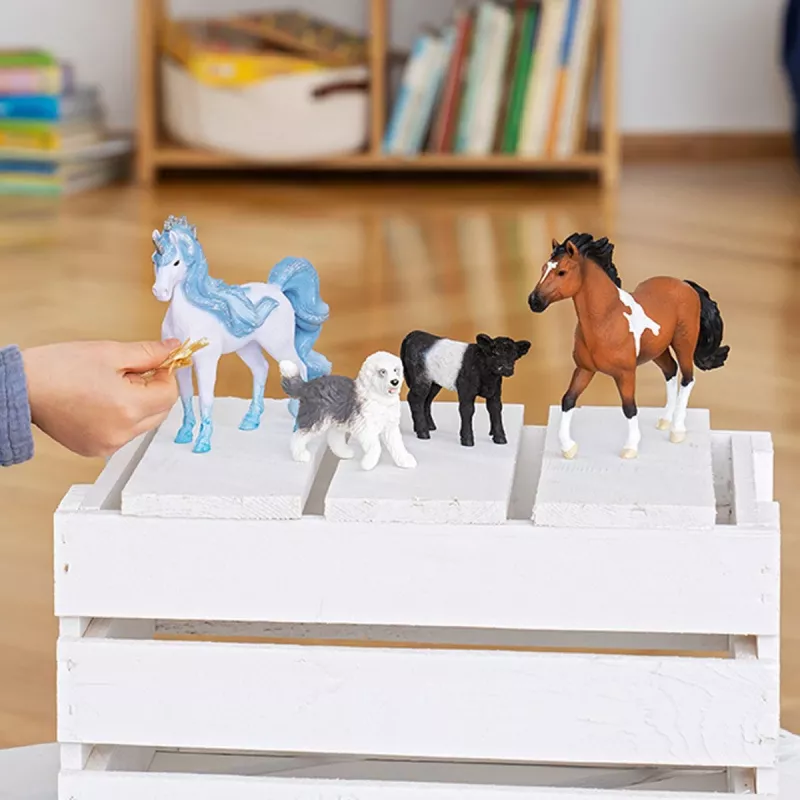 schleich BAYALA Flowy Unicorn yegua, 5 años, unicornio / pegaso, unicornios y hadas, azul, plata, blanco, plástico