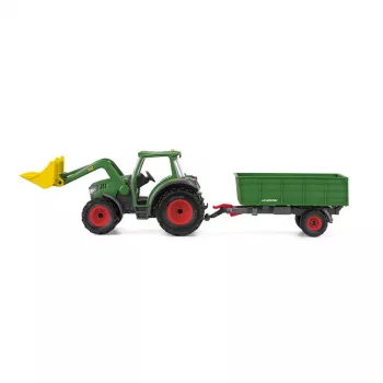 Tractor con remolque Schleich FARM WORLD 42608 negro verde rojo amarillo