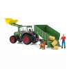 Tractor con remolque Schleich FARM WORLD 42608 negro verde rojo amarillo