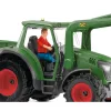 Tractor con remolque Schleich FARM WORLD 42608 negro verde rojo amarillo