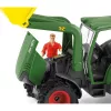 Tractor con remolque Schleich FARM WORLD 42608 negro verde rojo amarillo