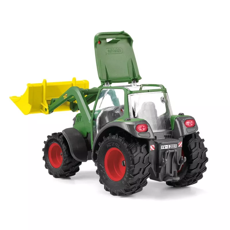 Tractor con remolque Schleich FARM WORLD 42608 negro verde rojo amarillo