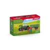 Tractor con remolque Schleich FARM WORLD 42608 negro verde rojo amarillo