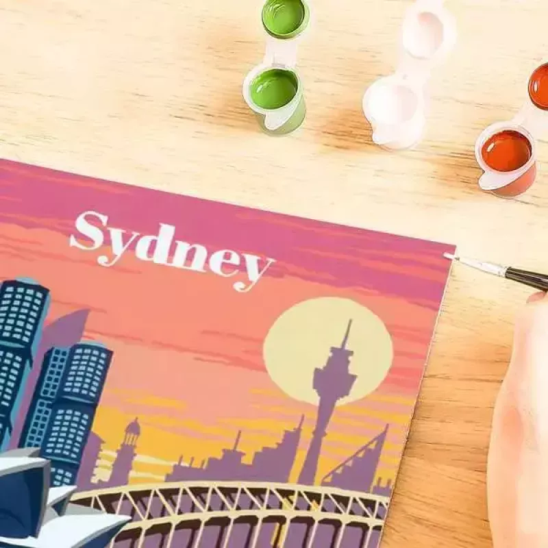 Kit de pintura por números Ravensburger CreArt Colorful Sydney — set para pintar (modelo 23526)