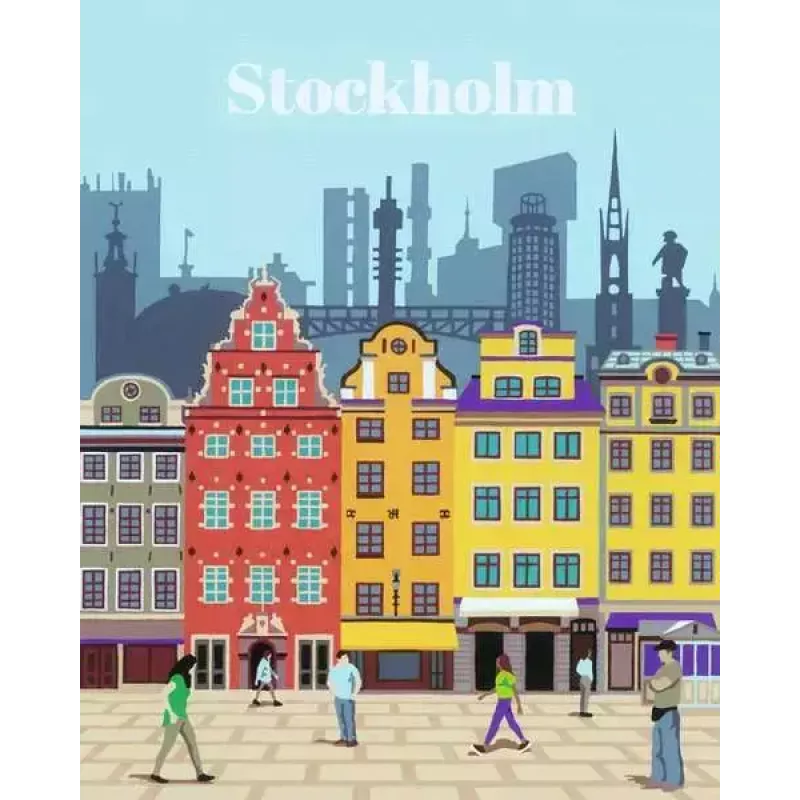 Set de pintura Ravensburger CreArt Colorful Stockholm, modelo 23520