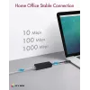 ICY BOX USB 3.0 Type-A a puerto Ethernet RJ-45, con cable, USB, Ethernet, 1000 Mbit/s, negro