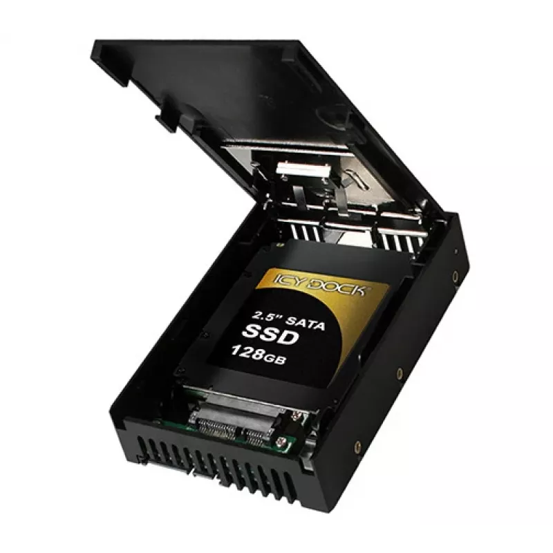 ICY DOCK EZConvert Air Lite MB882SP-1S-3B adaptador de bahía de unidad SATA de 2,5" a 3,5", negro