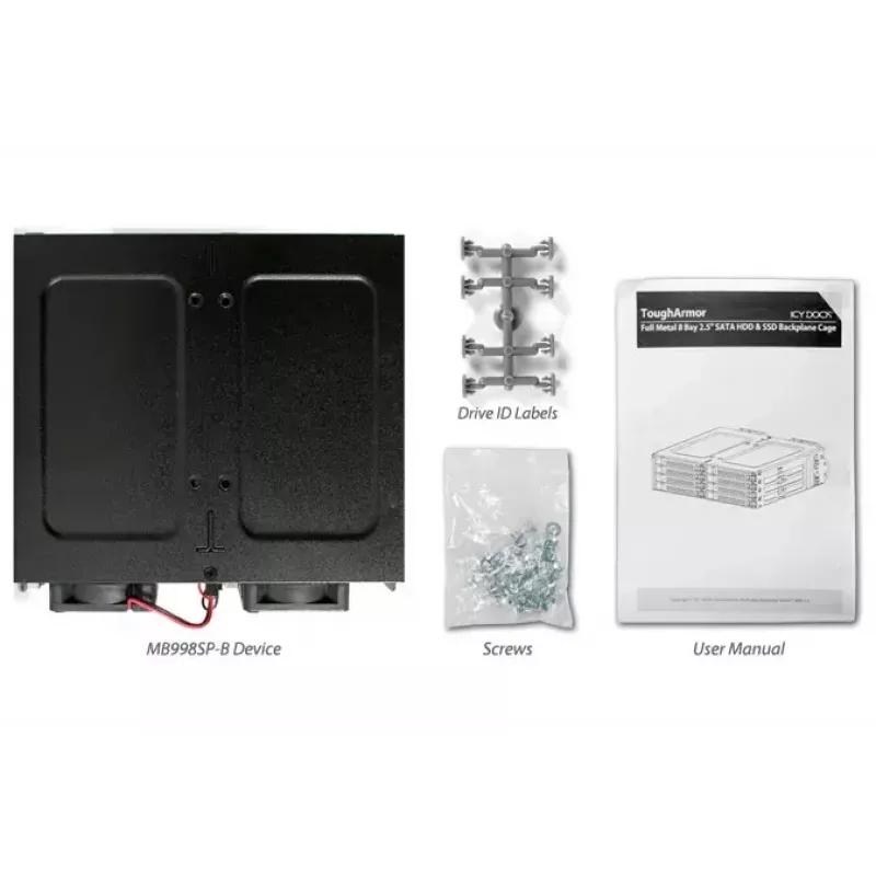 Bandeja para discos Icy Dock MB998SP-B negra 8 unidades
