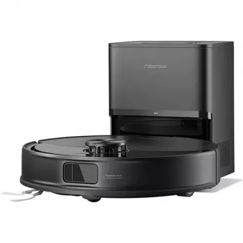Robot aspirador Roborock Q10 VF+ negro — depósito de polvo de 0,5 l, autonomía de 150 min, Li-Ion 5200 mAh, función de fregado, base de carga automática
