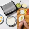 Parrilla de contacto CECOTEC Rock'nGrill 2000 — 2000 W, rectangular, negra/acero inoxidable, termostato ajustable, 340×330×130 mm