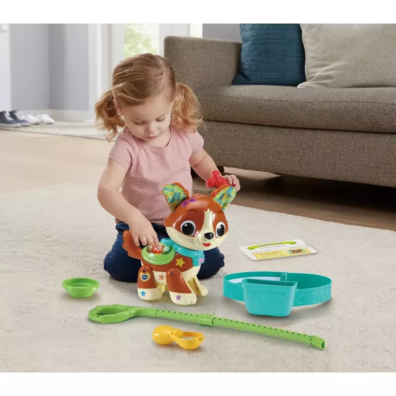 Figura de juego VTech Run With Me Puppy 80-552564 juguete educativo interactivo con sonidos y movimiento