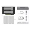 Icy Dock ExpressSlot Elite MB842M5P-B adaptador con 2 bahías extraíbles para SSD M.2 NVMe, PCIe 5.0 x8