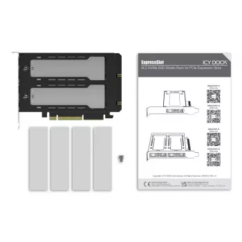 Tarjeta de interfaz Icy Dock ExpressSlot Elite MB842MP-B — adaptador PCIe hot-swap para bahías de 2,5