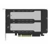 Icy Dock ExpressSlot Elite MB842M5P-B adaptador con 2 bahías extraíbles para SSD M.2 NVMe, PCIe 5.0 x8