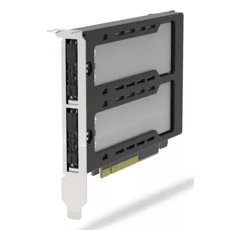 Icy Dock ExpressSlot Elite MB842M5P-B adaptador con 2 bahías extraíbles para SSD M.2 NVMe, PCIe 5.0 x8